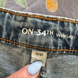 Super cute washed denim wide leg size 12 jean.